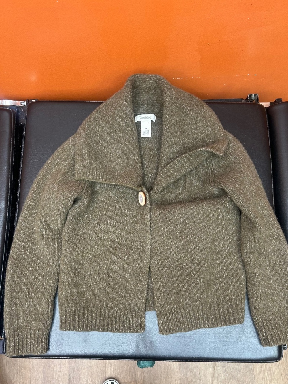 Cambridge Dry Goods Rabbit Fur Wool Jacket Brown Size M